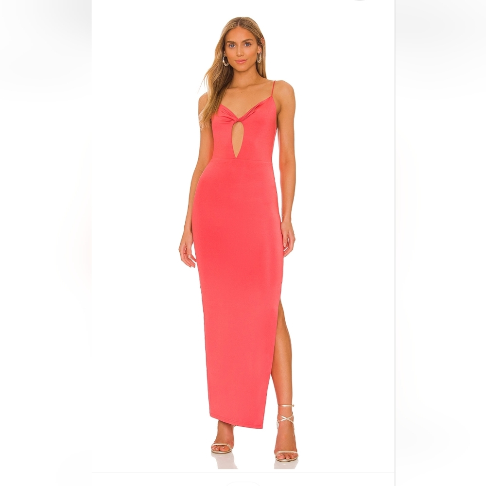 Revolve Superdown Felly Twist Maxi Dress Coral Size S (runs big) Fits li…